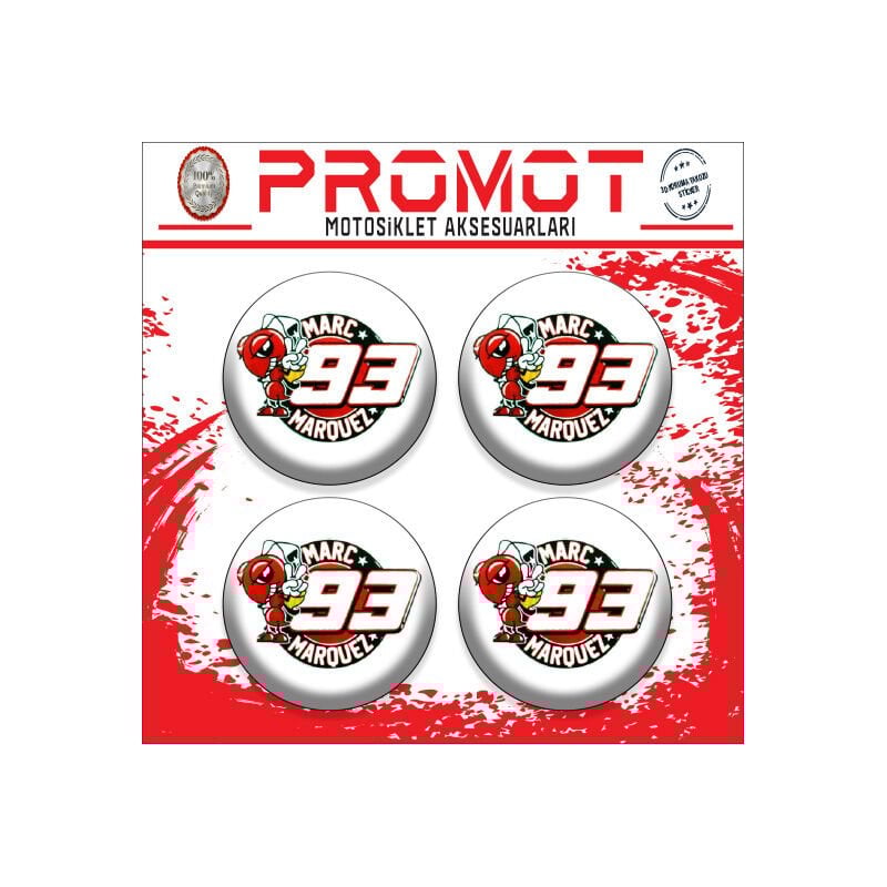 93 TASARIM DAMLA STİCKER (4cm-4 Adet)