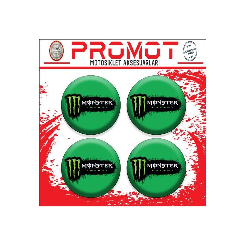 MONSTER TASARIM DAMLA STİCKER (4cm-4 Adet)
