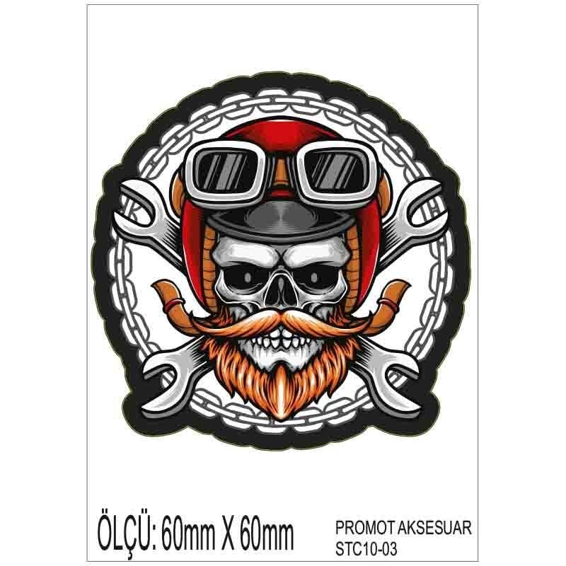 MOTOSİKLET GRENAJ EKİPMAN STİCKER 10'LU PAKET