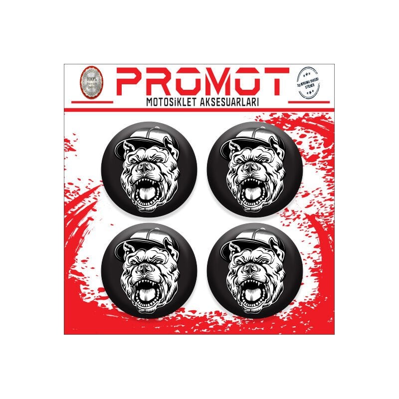 KÖPEK TASARIMLI DAMLA STİCKER (4cm-4 Adet)