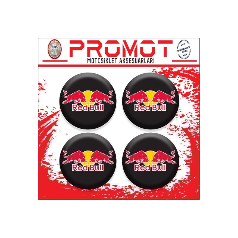 REDBULL TASARIM DAMLA STİCKER (4cm-4 Adet)