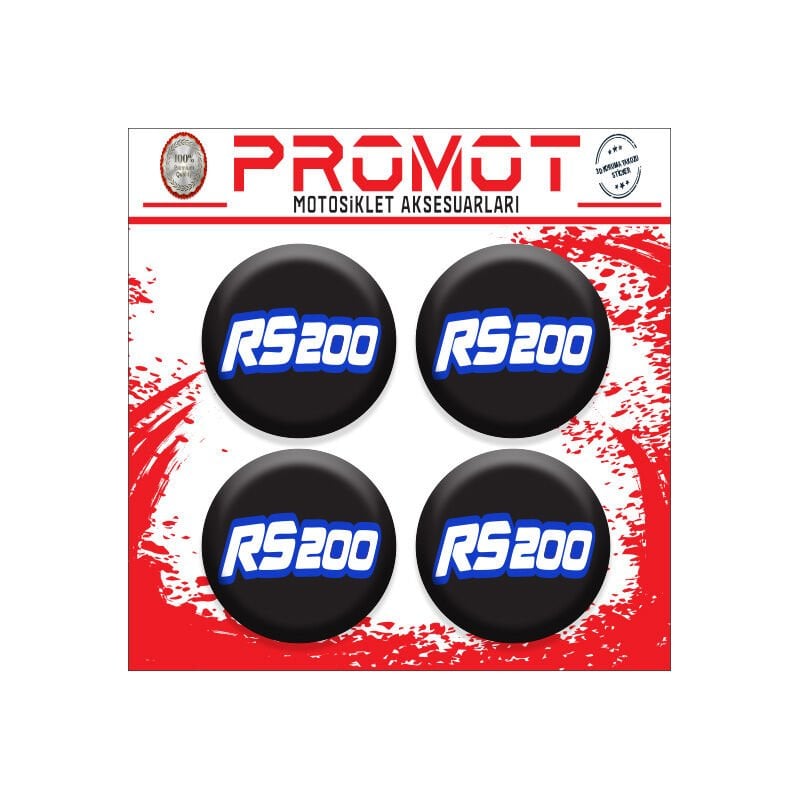 RS200 UYUMLU DAMLA STİCKER (4cm-4 Adet)