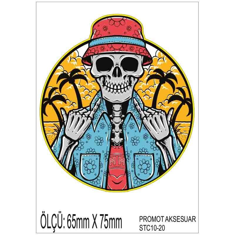 MOTOSİKLET GRENAJ EKİPMAN STİCKER 10'LU PAKET