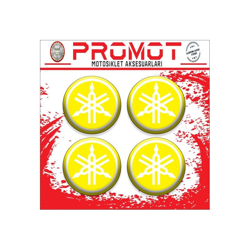 YAMAHA UYUMLU DAMLA STİCKER (4cm-4 Adet)