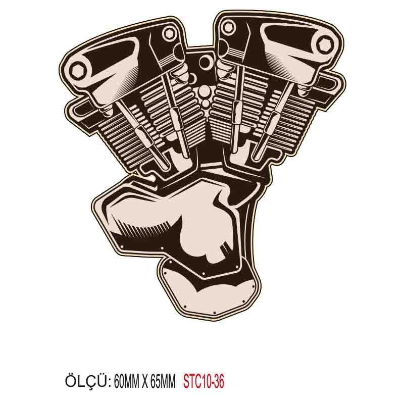 MOTOSİKLET GRENAJ EKİPMAN STİCKER 10'LU PAKET
