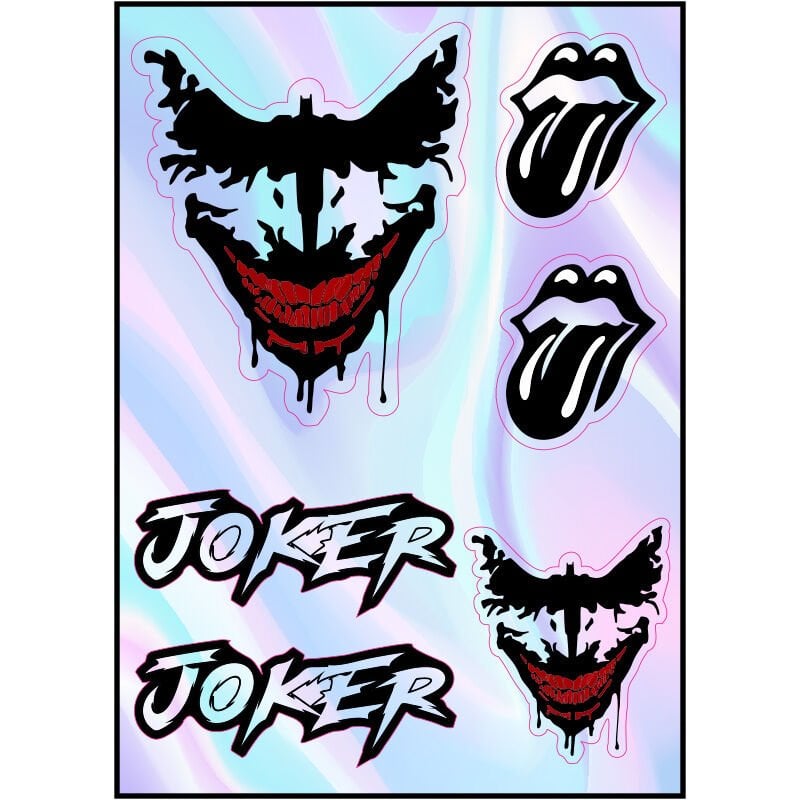 MOTOSİKLET JOKER HOLOGRAM ÇOKLU STİCKER