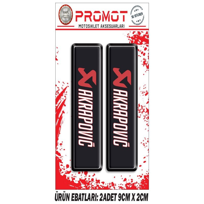 AKRAPOVIC TASARIMLI ÖN MAŞA DAMLA STİCKER