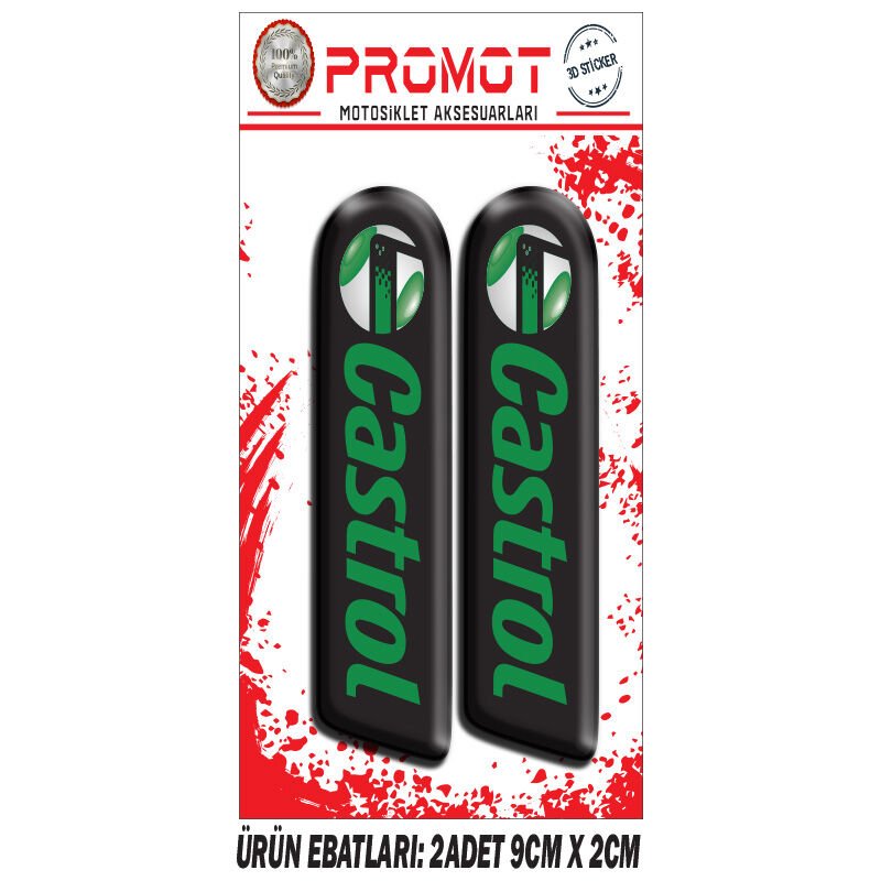 CASTROL TASARIMLI ÖN MAŞA DAMLA STİCKER