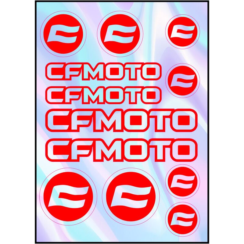 MOTOSİKLET CFMOTO UYUMLU HOLOGRAM ÇOKLU STİCKER 2