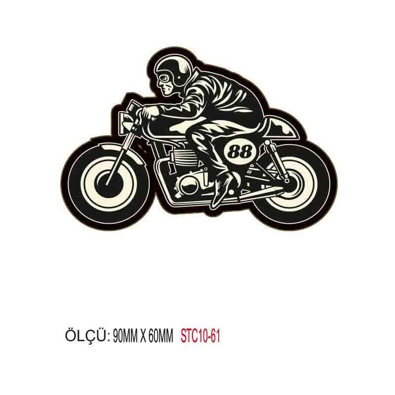 MOTOSİKLET GRENAJ EKİPMAN STİCKER 10'LU PAKET
