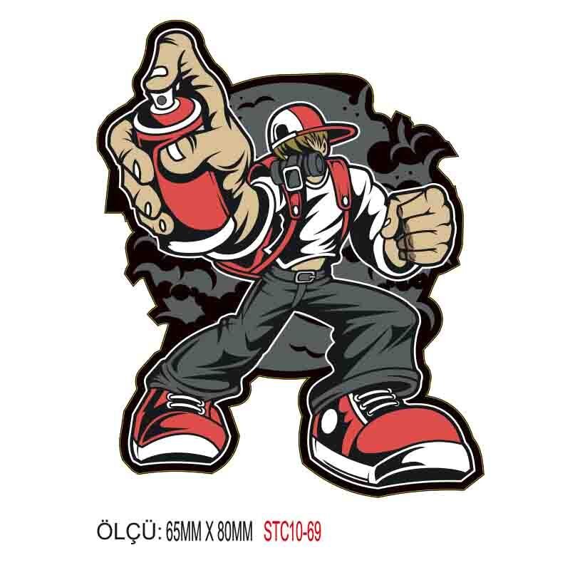 MOTOSİKLET GRENAJ EKİPMAN STİCKER 10'LU PAKET