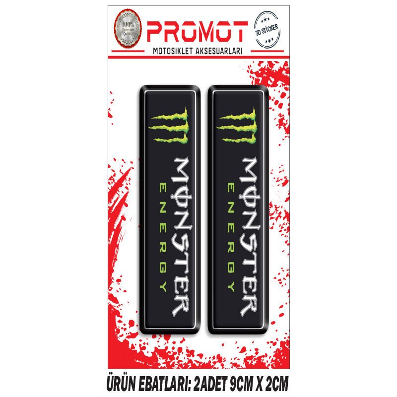 MONSTER TASARIMLI ÖN MAŞA DAMLA STİCKER
