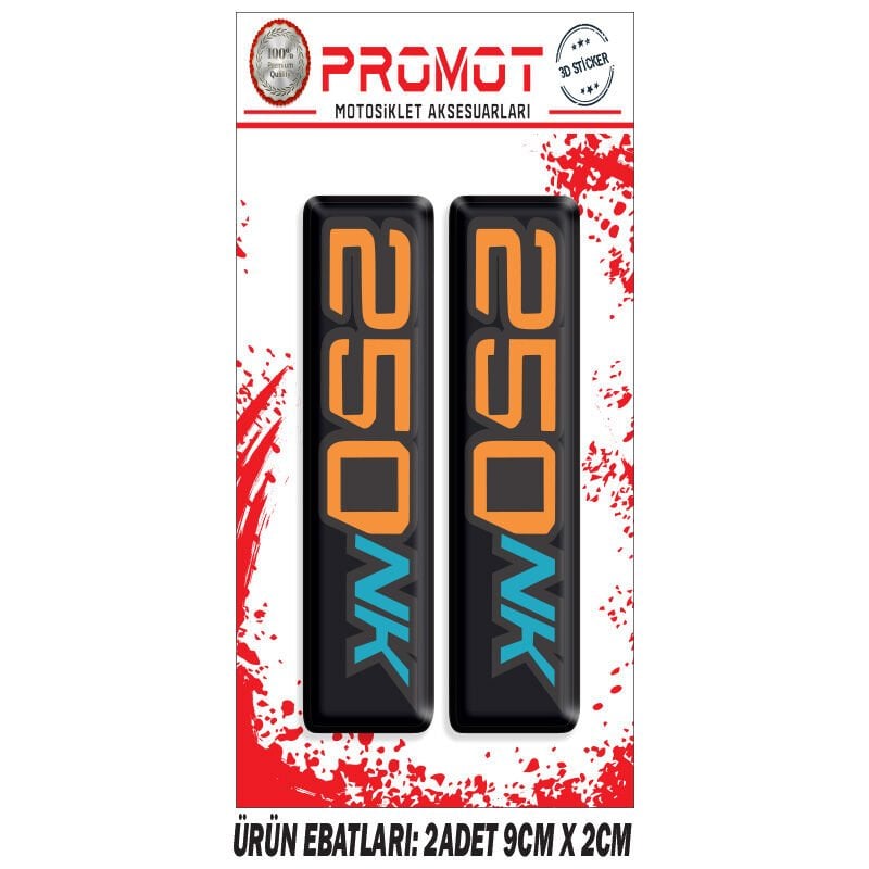 250NK TASARIMLI ÖN MAŞA DAMLA STİCKER