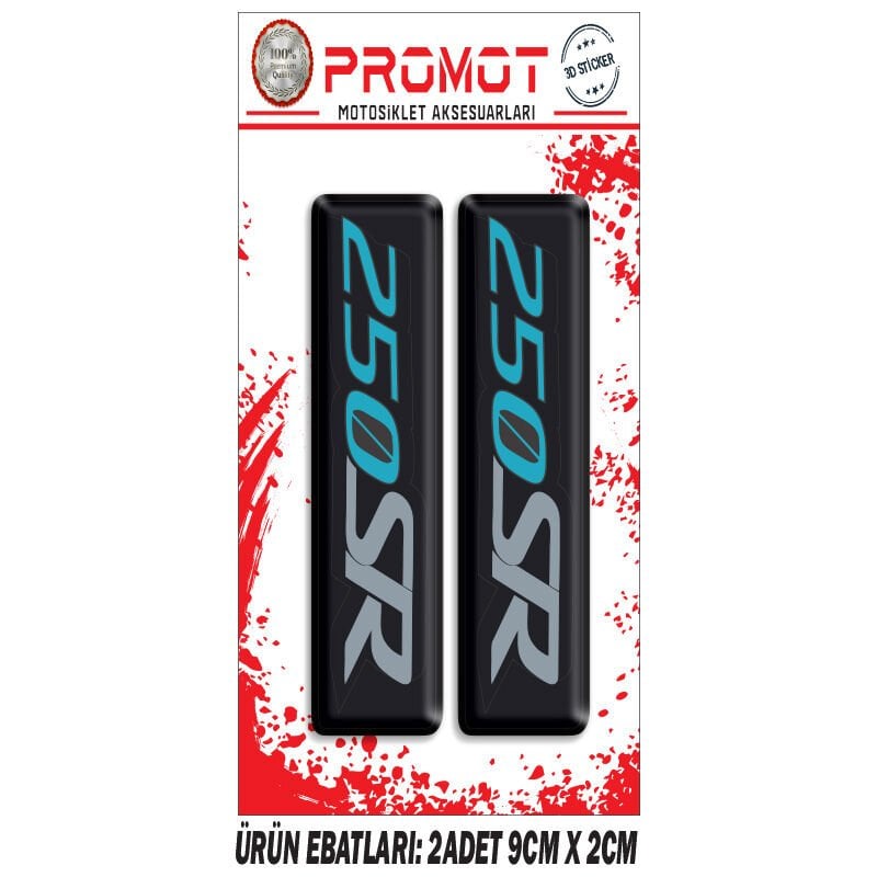 250SR TASARIMLI ÖN MAŞA DAMLA STİCKER