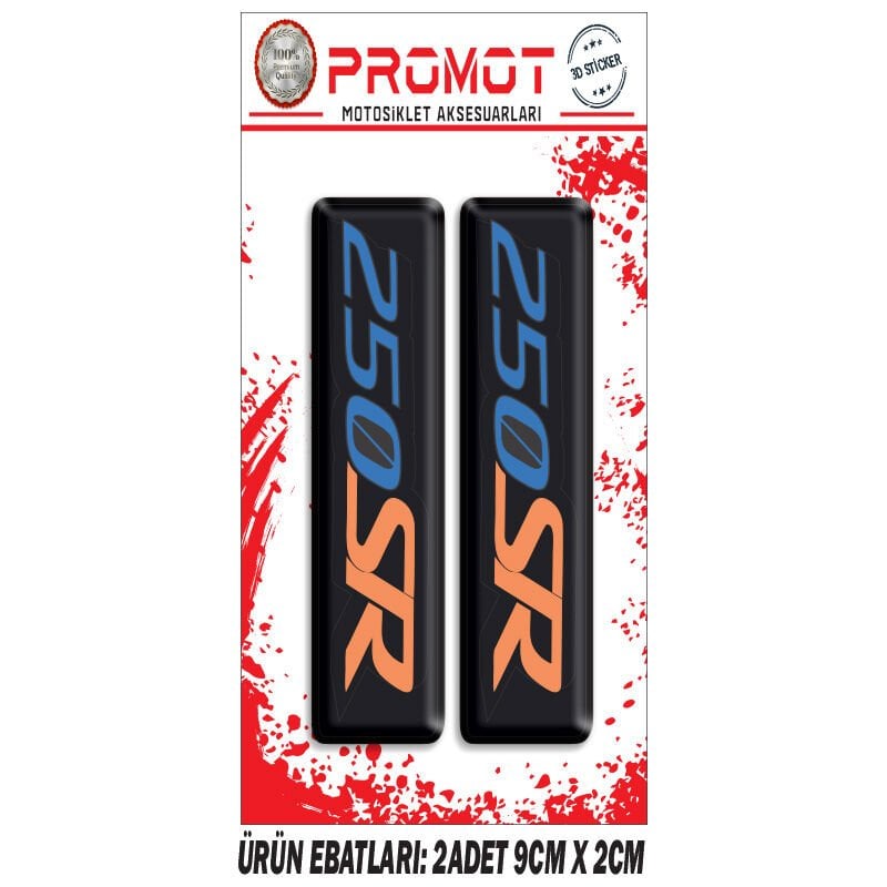 250SR TASARIMLI ÖN MAŞA DAMLA STİCKER