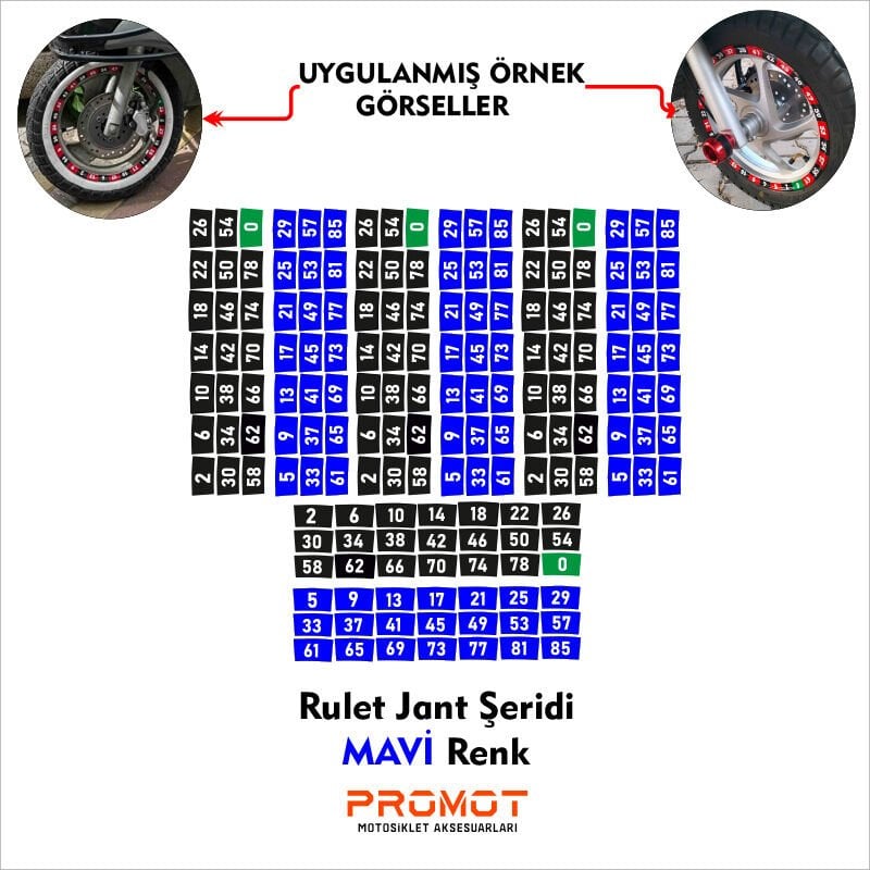 RULET JANT ŞERİDİ MAVİ