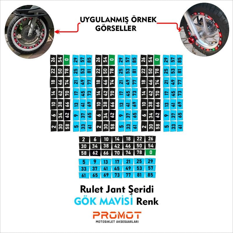 RULET JANT ŞERİDİ GÖK MAVİSİ