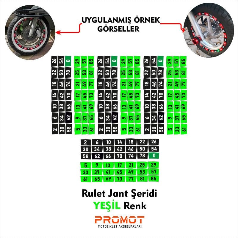 RULET JANT ŞERİDİ YEŞİL