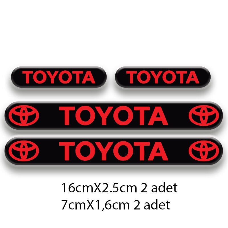 TOYOTA SET OTO STİCKER 3D STİCKER