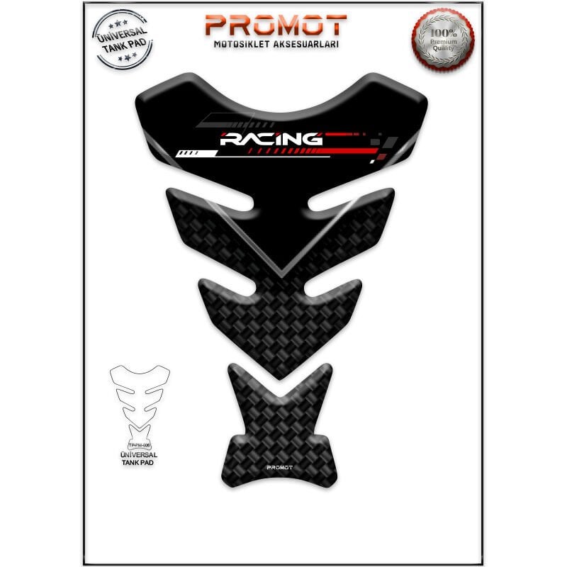 Universal Motosiklet Tank Pad 3D Sticker 0006