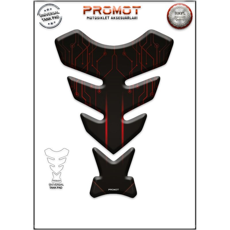 Universal Motosiklet Tank Pad 3D Sticker 0011