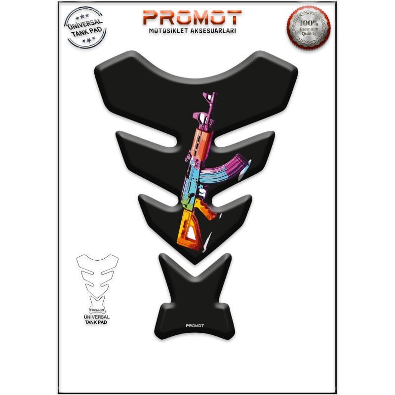 Universal Motosiklet Tank Pad 3D Sticker 0027