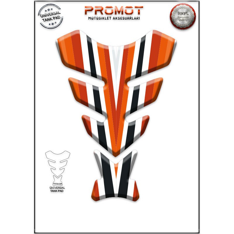 Universal Motosiklet Tank Pad 3D Sticker 0028