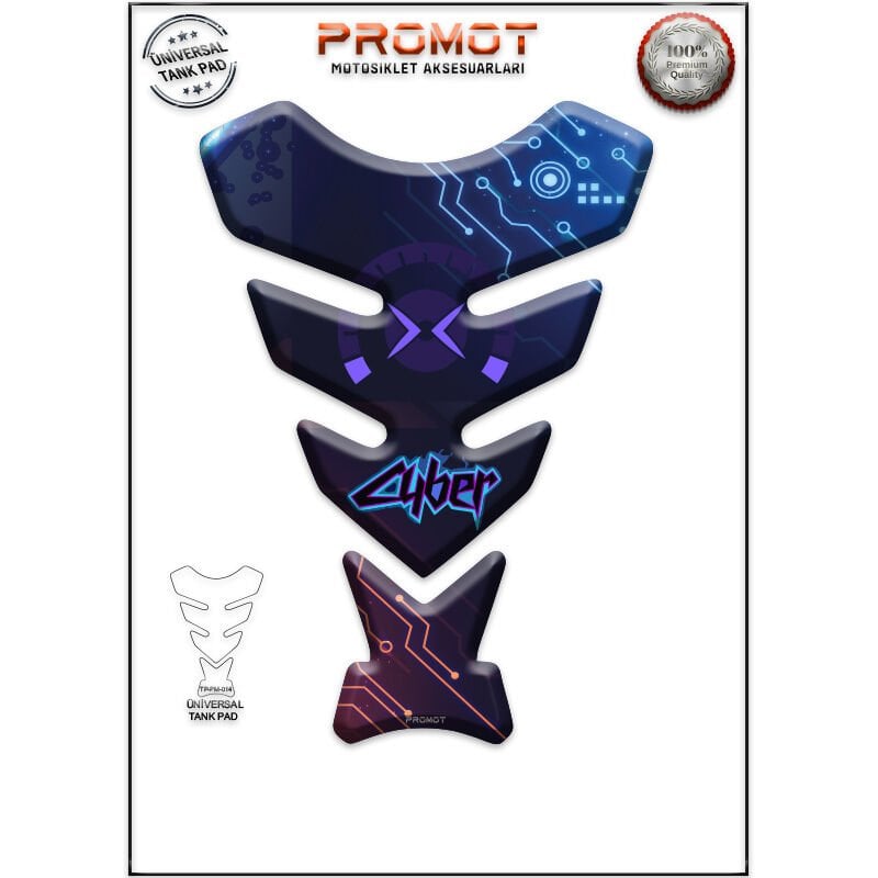 Universal Motosiklet Tank Pad 3D Sticker 0032