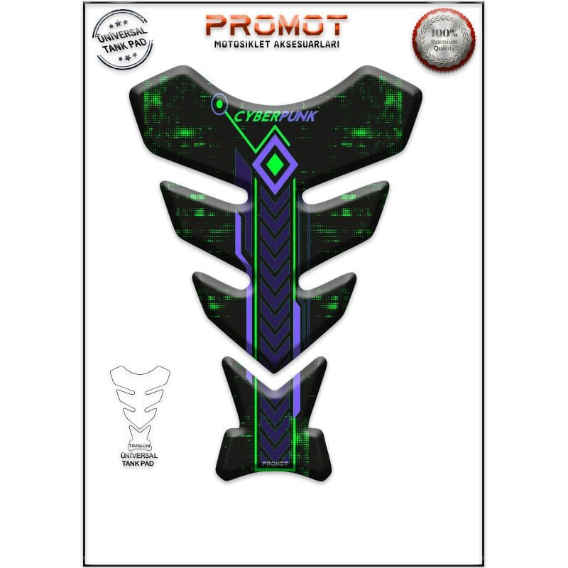 Universal Motosiklet Tank Pad 3D Sticker 0034