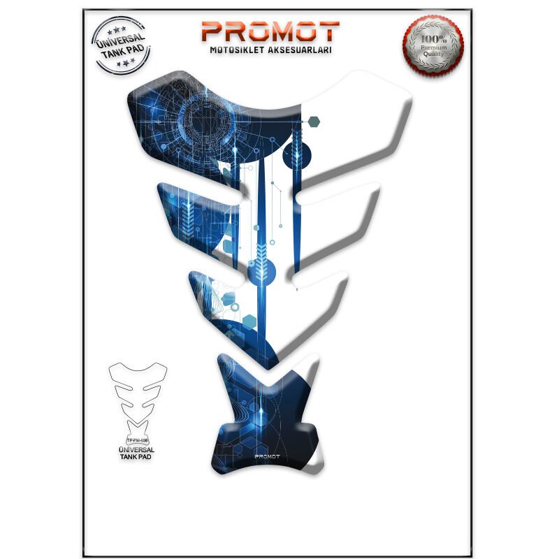 Universal Motosiklet Tank Pad 3D Sticker 0038