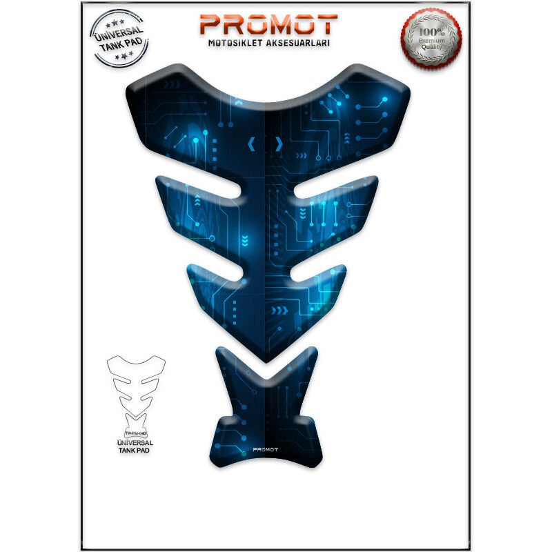 Universal Motosiklet Tank Pad 3D Sticker 0040