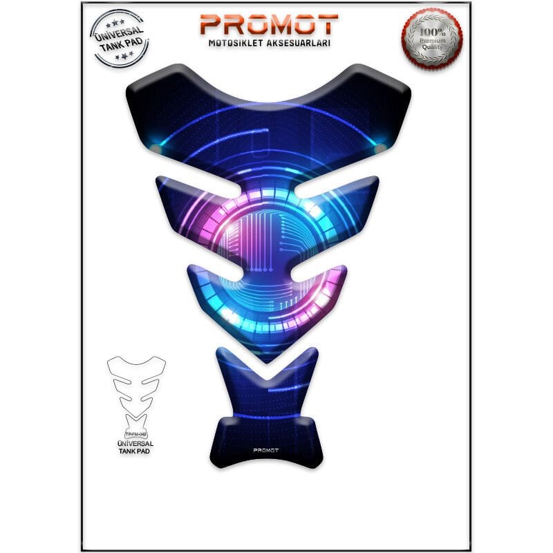 Universal Motosiklet Tank Pad 3D Sticker 0042
