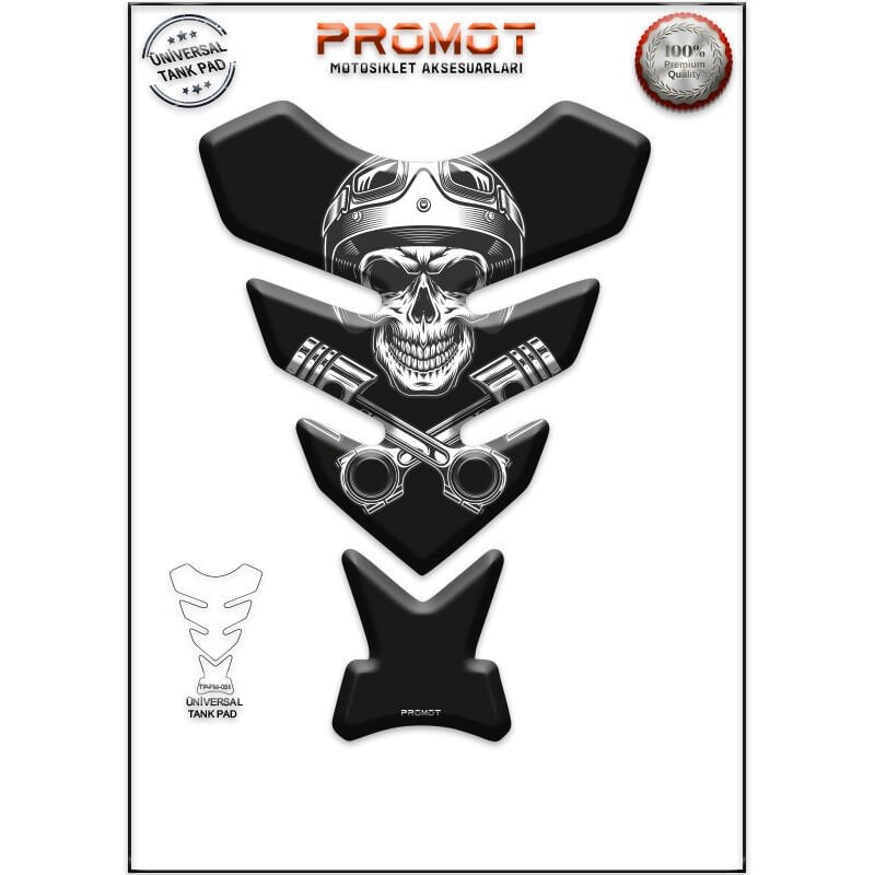 Universal Motosiklet Tank Pad 3D Sticker 0051