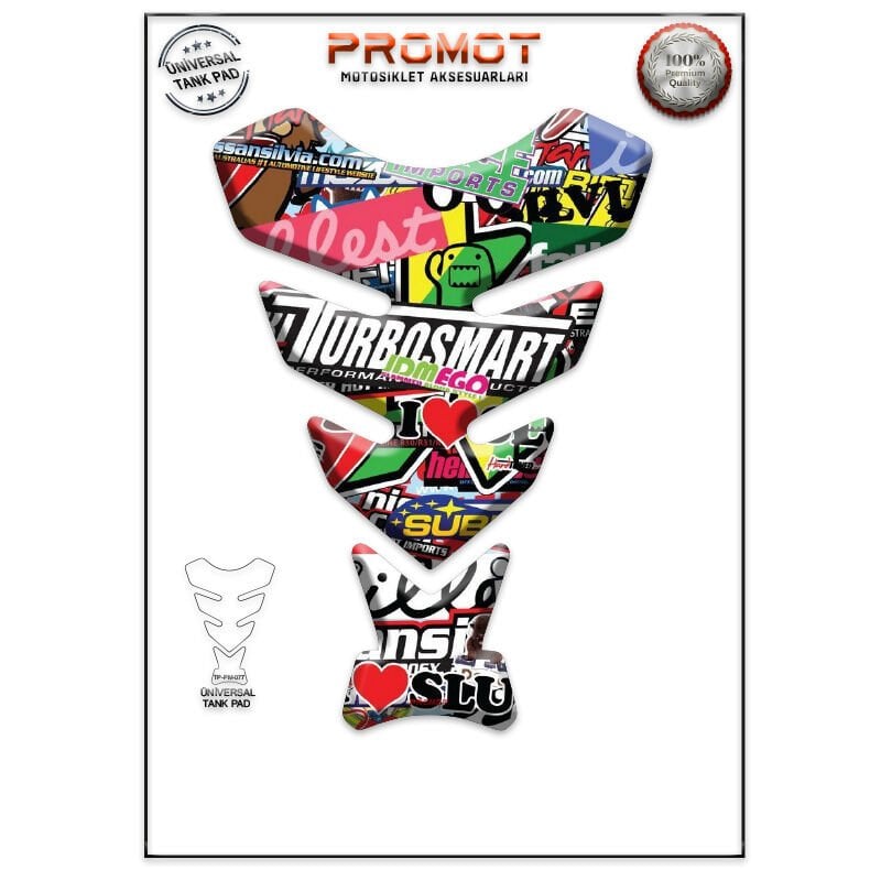 Universal Motosiklet Tank Pad 3D Sticker 0077