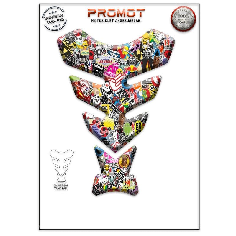 Universal Motosiklet Tank Pad 3D Sticker 0080