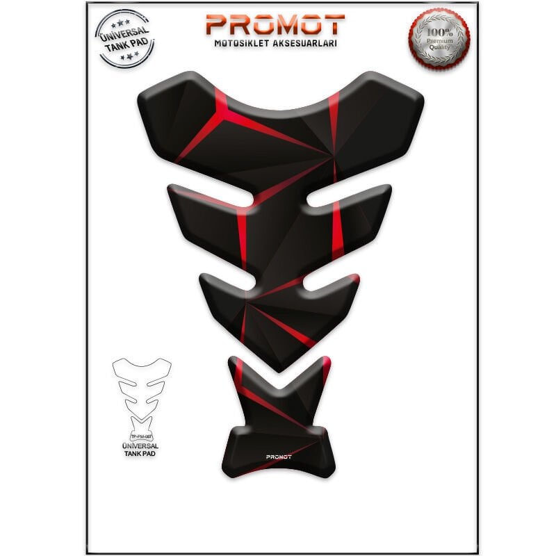 Universal Motosiklet Tank Pad 3D Sticker 0087