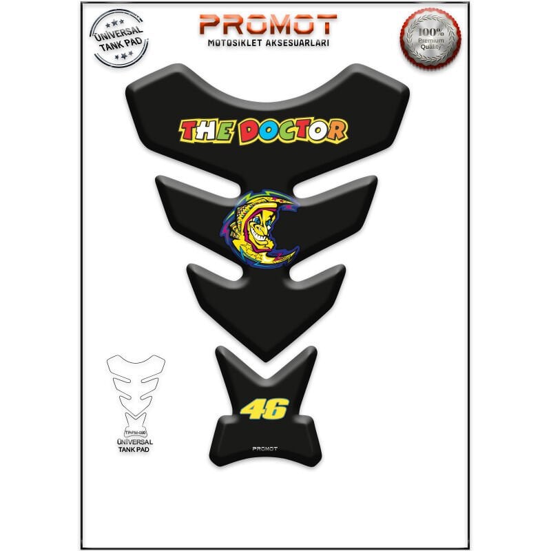 Universal Motosiklet Tank Pad 3D Sticker 0090