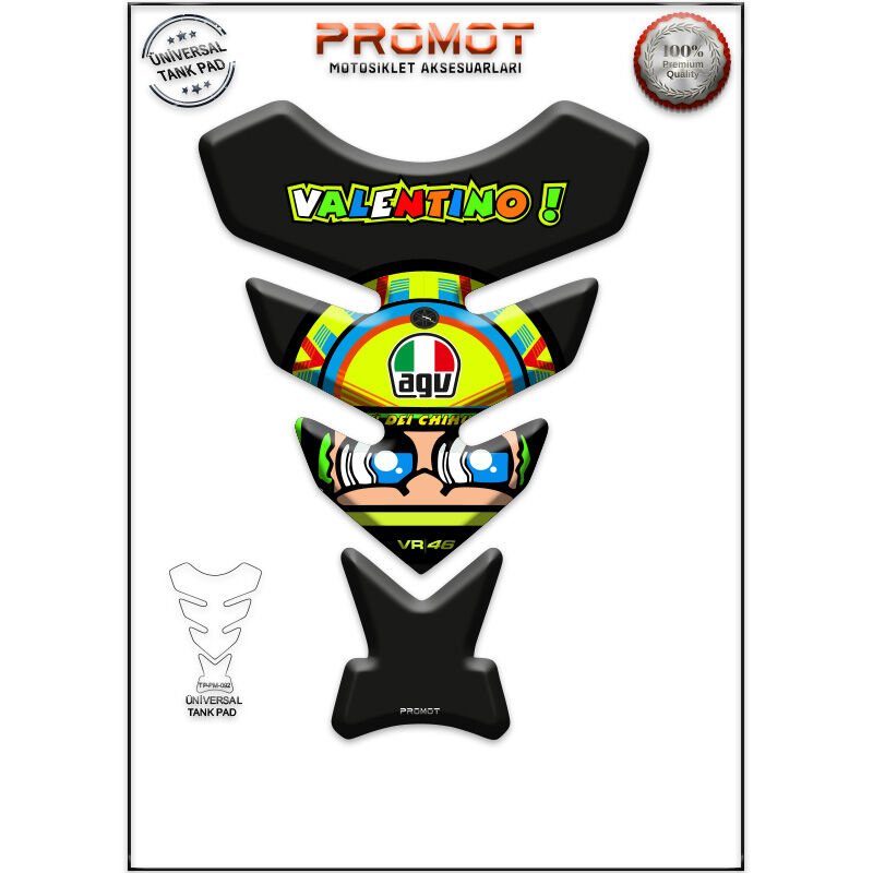 Universal Motosiklet Tank Pad 3D Sticker 0092