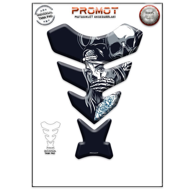 Universal Motosiklet Tank Pad 3D Sticker 0100