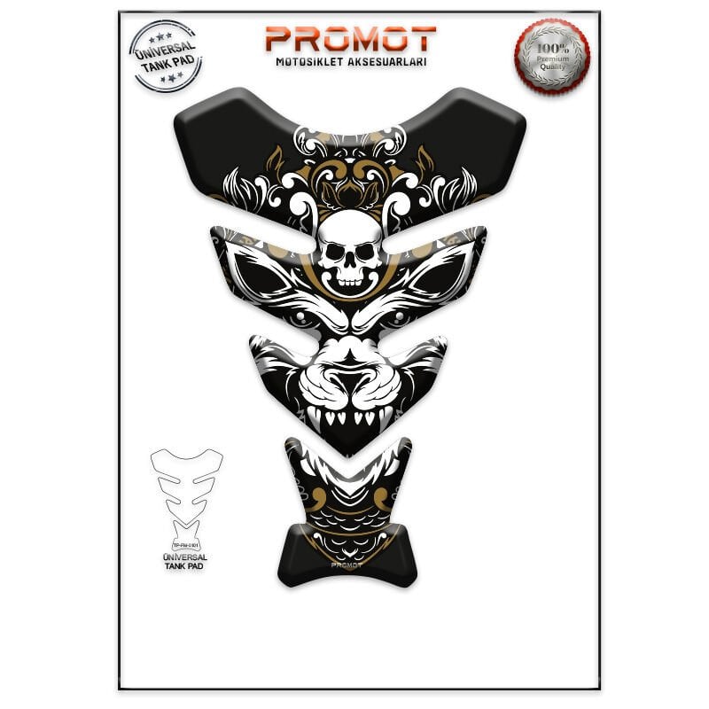 Universal Motosiklet Tank Pad 3D Sticker 0101