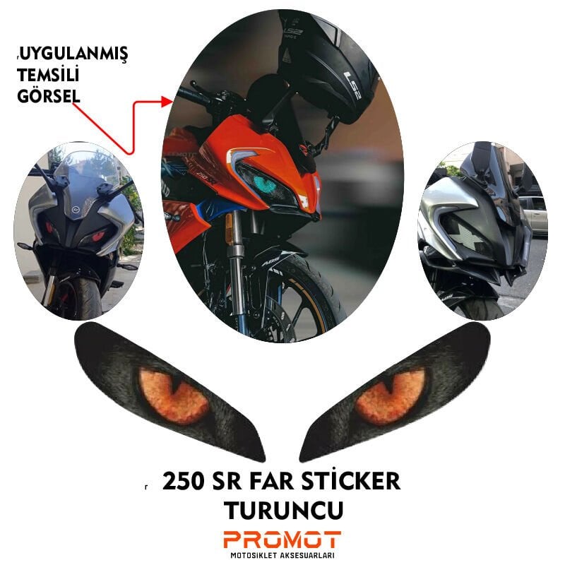 250 SR 2020 - 2026 UYUMLU FAR STİCKER
