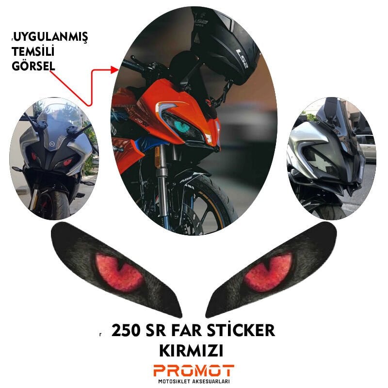 250 SR 2020 - 2026 UYUMLU FAR STİCKER
