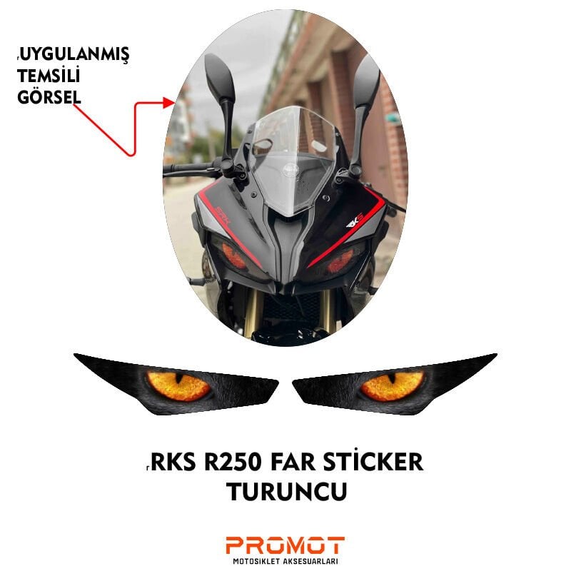RKS R250 2023 - 2026 UYUMLU FAR STİCKER