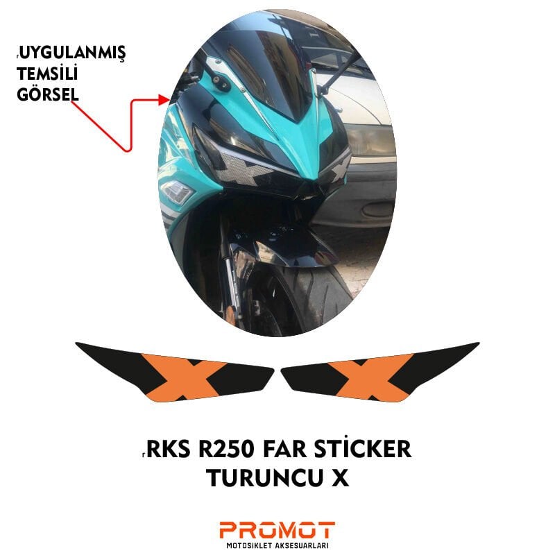 RKS R250 2023 - 2026 UYUMLU FAR STİCKER