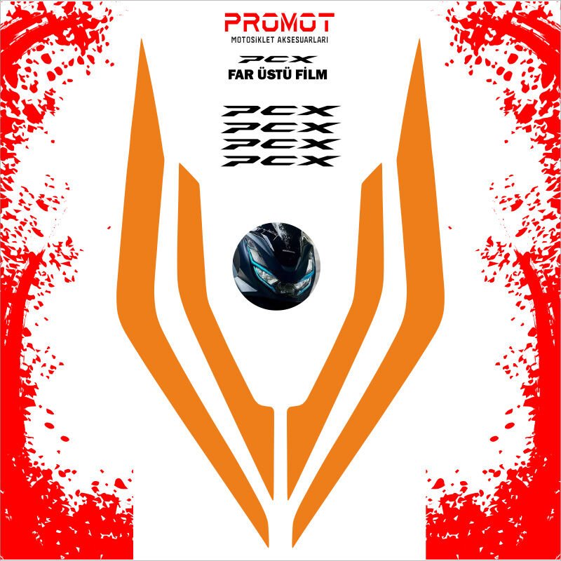 PCX 2021 - 2024 UYUMLU FAR ÜSTÜ ŞEFFAF FİLM STİCKER
