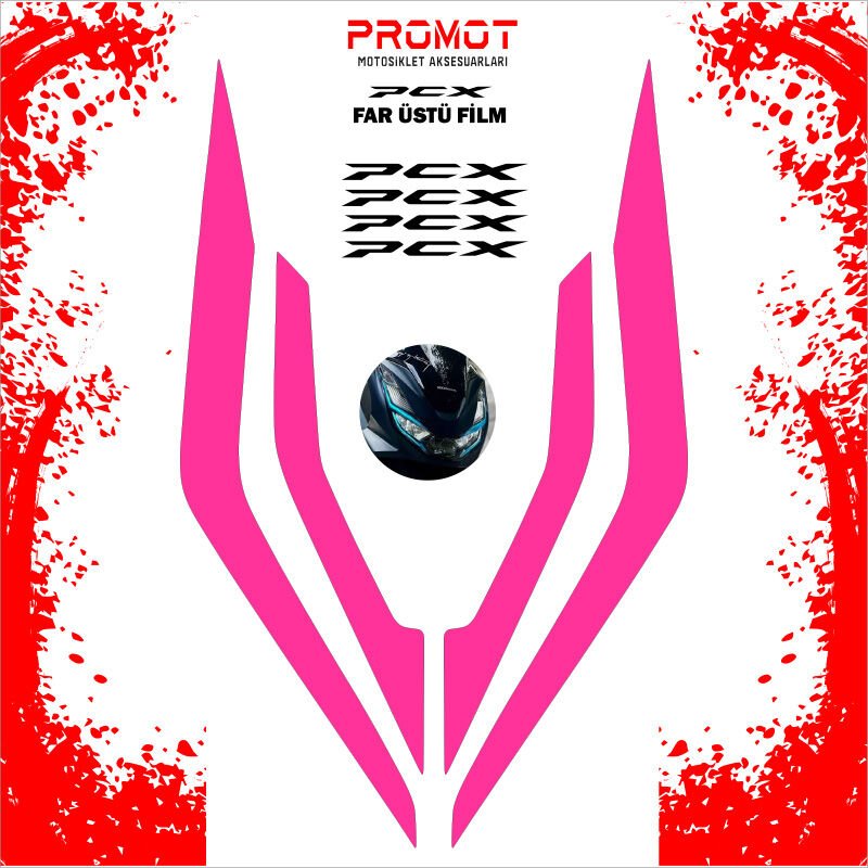 PCX 2021 - 2024 UYUMLU FAR ÜSTÜ ŞEFFAF FİLM STİCKER