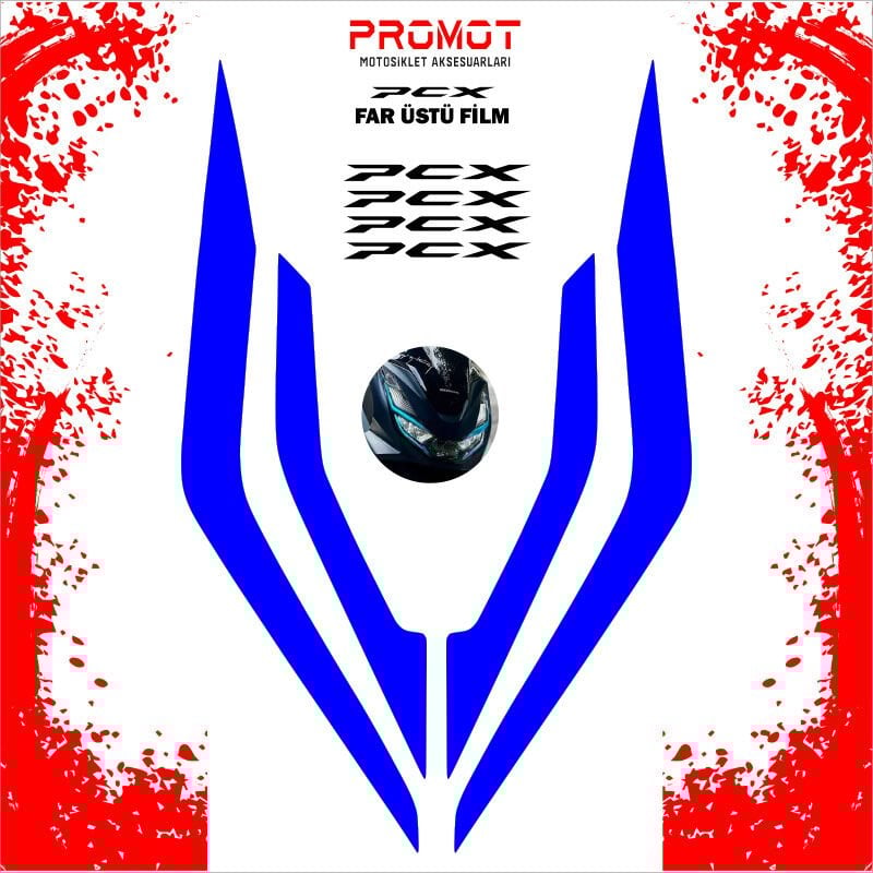 PCX 2021 - 2024 UYUMLU FAR ÜSTÜ ŞEFFAF FİLM STİCKER