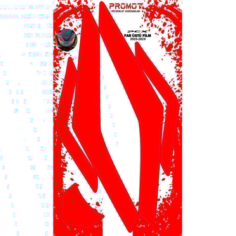 PCX 2025 - 2026 UYUMLU FAR ÜSTÜ ŞEFFAF FİLM STİCKER