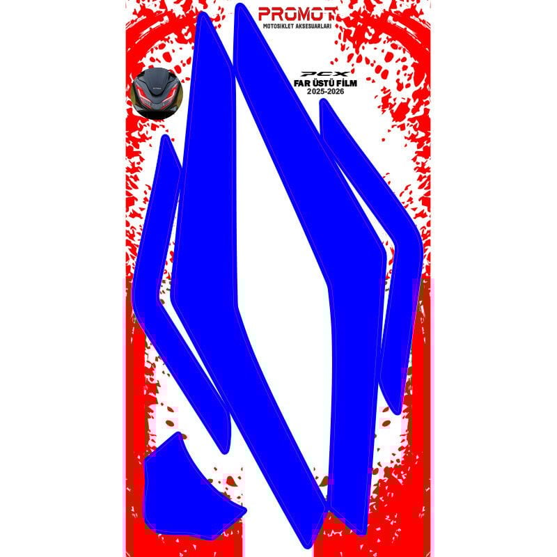 PCX 2025 - 2026 UYUMLU FAR ÜSTÜ ŞEFFAF FİLM STİCKER