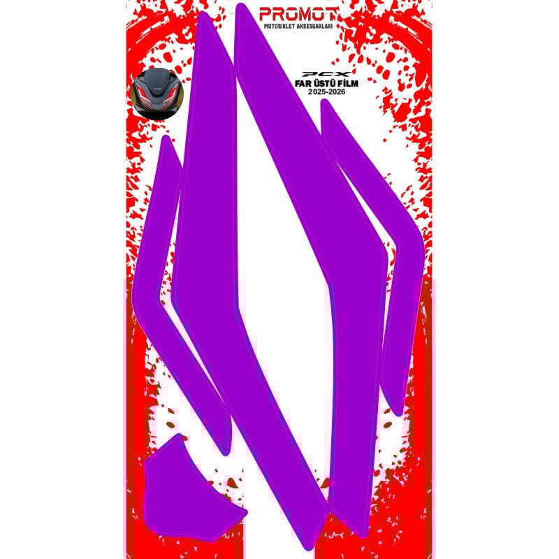 PCX 2025 - 2026 UYUMLU FAR ÜSTÜ ŞEFFAF FİLM STİCKER